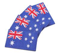 ifundom 4pcs Australia Flag Embroidery Patches with Hook and Loop Fastener, Easy to Clean Patriotic Design Sewing Badges for Caps, Clothes, Backpacks, and Jackets
