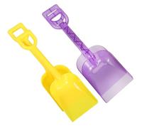 ifundom 4pcs Beach Shovels Set, Colorful Plastic Sand, Purple and Yellow Shovels for Beach Digging and Outdoor Play