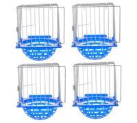 ifundom 4pcs Bird Breeding Nest Boxes with Coconut for Small Birds Finch Parakeet Budgie Lovebird Warm Supportive Egg Incubation and Chick Care Stylish Decorative Nesting Bowls