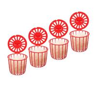 ifundom 4pcs Bird House for Cage Parakeet Nesting Box Bird Hatching Nest Washable Plastic and Jute Easy to Dry Red Pet Shop and Zoos Use