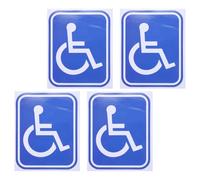 ifundom 4pcs Blue Disabled Wheelchair Sticker Set for Car Window, Safe and Practical Adhesive Disability Signs Suitable for Public Restrooms and Business Use