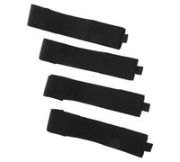 ifundom 4pcs Boat Rope Holders Hanger Webbing Strap Black | Adjustable Polyester Nylon Straps for Boat Railings, Tangle Prevention, Robust Attachment System, for Sailors and Boaters