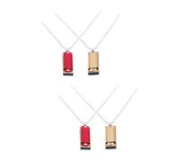 ifundom 4pcs Boy Girl Harmonica Instrument Double Row Tone Music Toy for Early Red Golden Design for Beginners for Musical Development