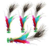ifundom 4Pcs Chinese Traditional Shuttlecock Lightweight Kick for Adults Outdoor Fitness Coordination Exercise Game