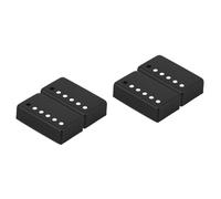 ifundom 4pcs Chrome-plated Metal Double Coil Pickup Cover for Electric Guitar Replacement Accessory