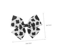 ifundom 4pcs Cow Print Bow Hair Clips for Boy Girl Lightweight Alligator Clip Barrettes Comfortable Non-slip Hair Accessories in Black and White