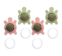 ifundom 4pcs Edible Catnip Balls for Indoor Cats Rotating Cat for Teeth Cleaning Fun Interactive Snack Balls Turtle