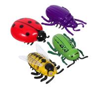 ifundom 4pcs Electric Walking Toy Bugs Set, Realistic Mini Crawling Bug Simulation, Battery Operated Moving Insect Toys for Indoor Interactive Play with Cats and Boys and Random Style