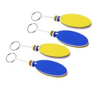 ifundom 4pcs Floating Keychain Set with Buoy Design, Oval Eva Material Key Holders, Creative and Unique Key Rings for Boat and Sailing Accessories