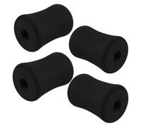 ifundom 4pcs Foam Roller Replacement Pads for Weight Bench and Sit-up Boards, High Density Black Sponge Material, Fits 7/8" Tubes, Secure Attachment for Sweaty or Intense Workouts