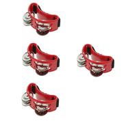 ifundom 4pcs Foot Jingle Bell Percussion Instrument for Boys and Girls Education Toy for Stage Karaoke Parties and Rhythm Development Activities