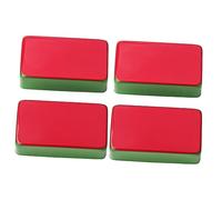 ifundom 4pcs Fully Enclosed Pickup Metal Cover for Single Coil Pickup Brass Design Top Red and Green Bottom Protects against Sweat and Water Corrosion for Electric Guitar Performance
