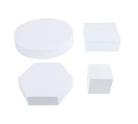 ifundom 4pcs Geometric Cube Model Photo Props Delicate Jewelry Ornaments Decor Chic Photography Accessories for Wedding Party Festival Photo Booth Background Prop