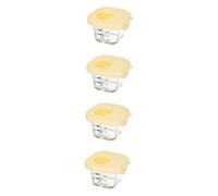 ifundom 4pcs Glass Feeding Bowl for Food Storage Large Capacity Complementary Food Bowl and Serving