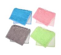 ifundom 4pcs Guinea Pig Bedding Mat Reusable Washable Small Pet Cage Liner Chenille Non-slip Warm Sleeping Pad for Gerbil Rabbit Hedgehog