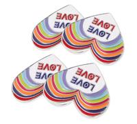 ifundom 4pcs Handmade Rainbow Heart Pride Pins Enamel Brooch for Women Artisan Crafted Gay Lesbian Ally Badge Lapel Pins for Clothes Bags Lightweight Fashion Accessories