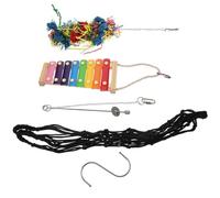 ifundom 4pcs Hanging Chicken for Birds, Wooden Foraging Playthings to Keep Chickens Entertained, Different Shaped Easy-to-use Enrichment That Can Be Hung on The Cage