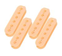 ifundom 4pcs Humbucker Slug Bobbin Pickup Covers 50mm 52mm Light Yellow Plastic Electric Guitar Double Coil Slug Bobbins for Guitar Pickup Replacement Accessories