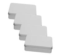ifundom 4pcs Iron Box Dice Containers Metal Dice Holder with Foam Liners 4.21x2.75x1.18in Silver Scratch Protection and Secure Storage Choice