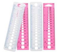ifundom 4pcs Knitting Needle Gauge Tool Knitting Needle Measuring Ruler Plastic Lightweight Design Random Style Sewing Supplies for Beginners and Weaving Enthusiasts DIY Sewing