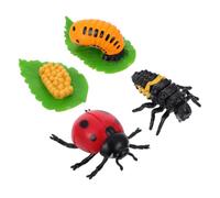 ifundom 4pcs Ladybug Life Cycle Ornaments Seven-Spot Ladybird Growth Model for Boys and Girls Kids Plaything Collection Decor