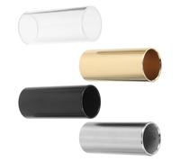 ifundom 4pcs Metal Guitar Slide Bars Finger Slides for Electric Acoustic Guitars Comfortable Fit Reduce Hand Strain Multi-color Styles Blues Jazz Country Music