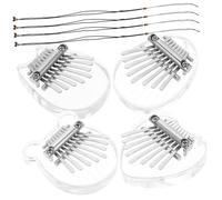 ifundom 4pcs Mini Kalimba Key Note Cute Cartoon Style Beginner Finger Thumb Piano Musical Toy Instrument for Boys and Girls