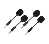 ifundom 4PCS Mini Noise-canceling Recording Microphone with Soft Sponge Head In-line Wired Mic for Singing Live Streaming Laptop and Phone Play Portable Directional Vocal Mic