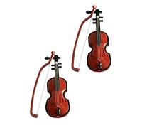 ifundom 4pcs Mini Violin Desktop Instrument Christmas Violin Adorn Musical Toy for Boy Girl Random Style