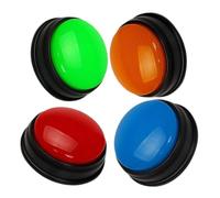 ifundom 4pcs Multifunctional Light-up Game Buzzers for Interactive Quiz Buzzers with Sound for Early Learning Attention and Reaction Skill Development in Classroom and Family Games
