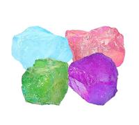 ifundom 4pcs Natural Electroplated Crystal Rocks 3-5cm Mixed Color Quartz Healing Stones Aroma Diffuser for Fish Tank Aquarium Decoration and Home Display Random Color