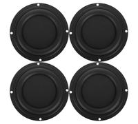 ifundom 4pcs Passive Radiator Speaker Diaphragm Plate for Woofer Speaker, Rubber Vibration Membrane 4.52x4.52 Inch with Wide Sound Coverage and Clarity at High Volumes, Automotive