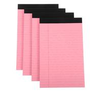 ifundom 4pcs Pink Tearable Lined Notepad Portable Paper Memo Pad with Delicate Appearance Design, Wide Ruled Paper Suitable for Office and School Use