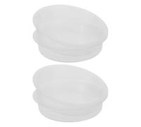 ifundom 4pcs Replacement Bird Feeder Water Bowl with Compact Design White Pp Plastic Bird Bath Tray for Outdoor Versatile Feeding Station Accessory