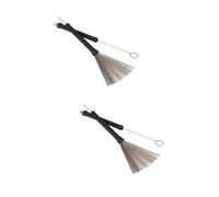 ifundom 4pcs Retractable Drum Brush for Removal Steel Wire Brush Handle for Cleaning Drum Heads