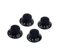 ifundom 4pcs Round Guitar Knobs Black Volume Tone Control Rotary Knobs Style Electric Guitar Parts Replacement for Control Cap