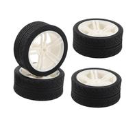ifundom 4PCS Rubber Car Wheels Hollowed Design for Rc Modification for DIY Projects and Science Learning Enhances Stability and Performance of Model Cars