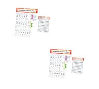 ifundom 4pcs Saxophone Practice Chart Diagram Wall Chart Poster for Experienced Saxophone for Novice Musicians