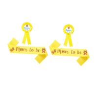 ifundom 4pcs Shower Sash and Pin Mom Dad Decorations Gender Reveal Party Essentials Vibrant Corsage for Memorable Celebrations