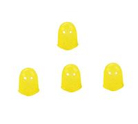 ifundom 4pcs Silicone Guitar Finger Caps Fingertip Protectors Snug-fit Easy to Put and Take off Yellow for Stringed Instruments Mandolin Women Children