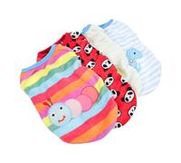 ifundom 4Pcs Small Dog Clothes Flannel Pet Vest Warm Autumn Winter Costume for Pets Adorable Cartoon Patterns Panda Caterpillar Horse Snail Comfortable Easy to Wear