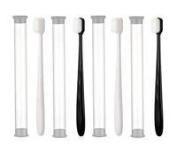 ifundom 4pcs Soft Toothbrushes Ultra Fine Bristles Abs Wool Fiber Material Prevent Oral Tissue Damage Gently Care for Gums Adults Oral Cleaning Brush Household Use
