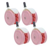 ifundom 4pcs Stroller and Walker Replacement Wheels, Pink Pp Material with Smooth Movement and Easy Installation, Universal Swivel Casters for Indoor and Outdoor Use