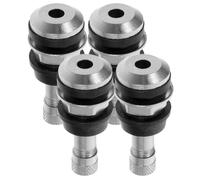 ifundom 4pcs Tr-416 Metal Valve Stem for Wheel Tire Valves, Black Rubber