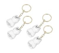 ifundom 4pcs Transparent Dog Hair Holder Keychain Compact Pet Hair Keepsake Bag Charm for Keys and Backpacks Secure Memorial Storage Box Honoring Emotional Connection with Your Beloved Dog