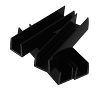 ifundom 4pcs u Shape Reinforcement Grooves for Gates and Pet Barriers Easy Installation Accessories for Childproofing Homes Black