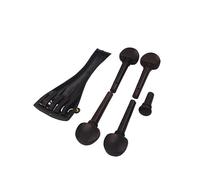 ifundom 4pcs Violin Tailpiece Set Ebony Tuning Pegs and Metal Tailpiece for Boys and Girls Beginner Violin Accessories