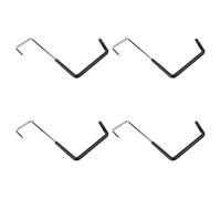 ifundom 4pcs Wall Mounted Garage Hooks for Bikes, Tools and Garden Storage | Iron and PVC Build, S Shaped Design, Easy Install, Surface Protection for Mechanics, Cyclists