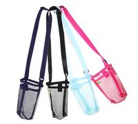 ifundom 4pcs Water Bottle Carrier Mesh Strap Adjustable Shoulder Sling Bag Wear-resistant Water Kettle Protection Sleeve for Outdoor Sports Camping Hiking