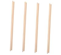 ifundom 4pcs Wooden Domino Holders Unfinished Single Row Trays for Mahjong Board Games Craft Projects Portable Design for Easy Organization